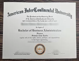 How to make the American Inter Continental University diploma?