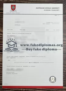 Get Australian Catholic University fake transcript.