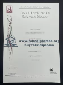 Buy CACHE Level 3 NVQ fake certificate.