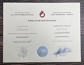 Get Cyprus International University fake diploma.