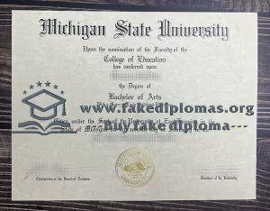 Buy Michigan State University fake diploma, Fake MSU degree.