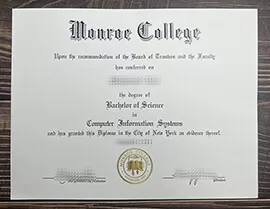 Get Monroe College fake diploma online.