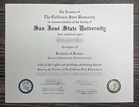 Fast to Get the San Jose State University fake degree.