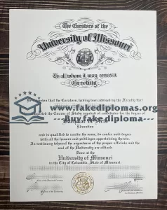 Buy University of Missouri fake diploma, Fake University of Missouri degree.