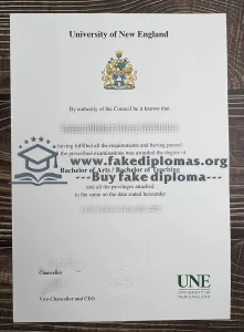 Buy University of New England fake diploma, Fake UNE degree.