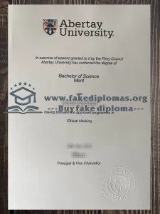 Buy Abertay University fake diploma, Fake Abertay University degree.