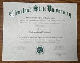 I want to buy a Cleveland State University fake diploma.
