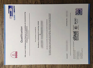 Get EAL Level 3 NVQ Extended fake certificate online.