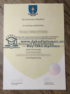 Buy University of Sheffield fake diploma, Fake University of Sheffield degree.
