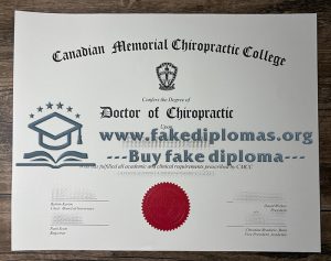 Buy Canadian Memorial Chiropractic College fake diploma, Make CMCC degree.