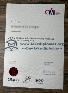 Buy Chartered Management Institute fake diploma, Fake CMI certificate.