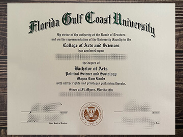 Obtain Florida Gulf Coast University fake diploma online.