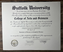 Purchase Suffolk University fake diploma, Fake degree in USA.