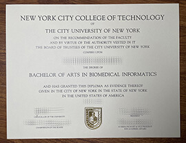 Obtain New York City College of Technology fake diploma.