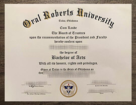 Purchase Oral Roberts University fake diploma online.