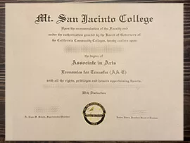 Order Mt San Jacinto College fake diploma online.