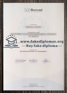 Buy SDA Bocconi School of Management fake certificate.