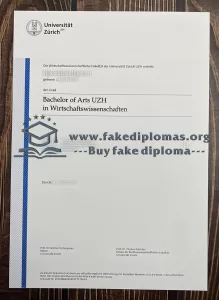 Buy Universität Zürich fake certificate.