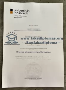 Buy Universität Innsbruck fake certificate.