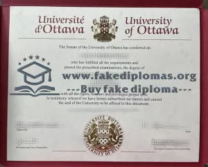 Buy University of Ottawa fake diploma online.