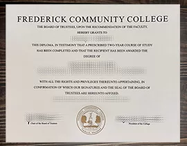 Obtain Frederick Community College fake diploma.