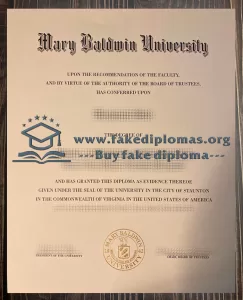 Buy Mary Baldwin University fake diploma, Fake MBU degree.