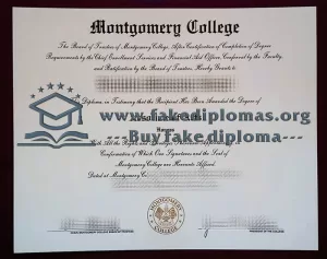Buy Montgomery College fake diploma, Fake Montgomery College degree.