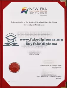 Buy New Era University College fake diploma, Fake NEUC certificate.