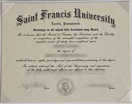 Buy SFU fake diploma, Fake Saint Francis University degree.