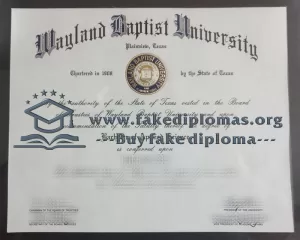 Buy Wayland Baptist University fake diploma, Fake WBU degree.