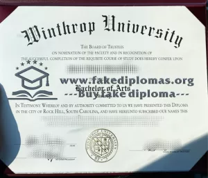 Buy Winthrop University fake diploma, Fake Winthrop University degree.