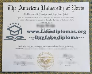Buy American University of Paris fake diploma, Fake AUP degree.