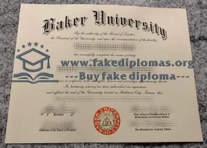 Buy a Baker University fake diploma.