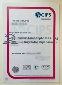 Buy CIPS Level 4 Diploma in Procurement and Supply fake certificate.