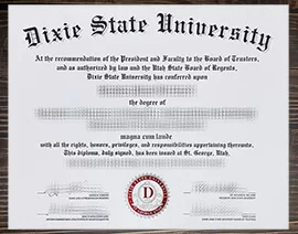 Purchase a Dixie State University fake diploma online.