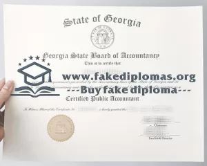Buy Georgia CPA license fake certificate.