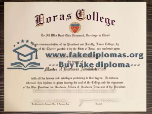 Buy Loras College fake diploma, Fake Loras College degree.
