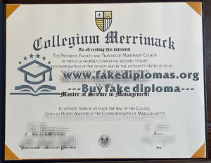 Buy Merrimack College fake diploma, Fake Merrimack College degree.