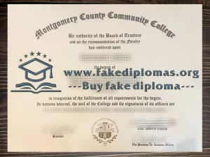 Buy Montgomery County Community College fake diploma.
