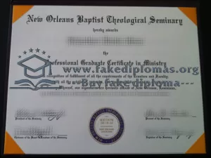 Buy New Orleans Baptist Theological Seminary fake diploma, Fake NOBTS degree.