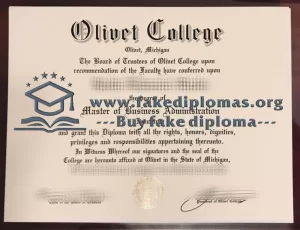 Buy Olivet College fake diploma, Fake Olivet College degree.