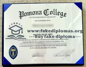 Buy a Pomona College fake diploma.