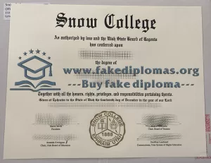Buy Snow College fake diploma online.