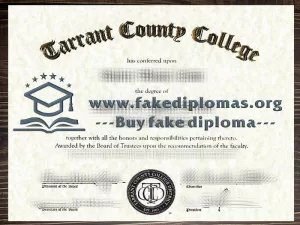 Buy Tarrant County College fake diploma, Fake TCC degree.