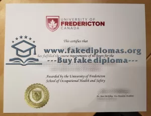 Buy University of Fredericton fake diploma.