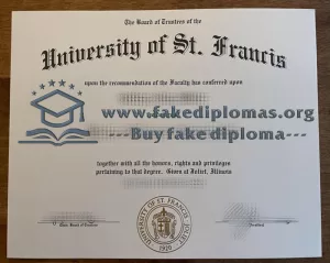 Buy University of St. Francis fake diploma, Fake USF degree.