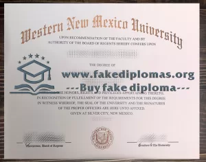 Buy Western New Mexico University fake diploma.