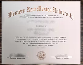 Purchase a Western New Mexico University fake diploma.