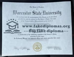 Buy Worcester State University fake diploma.