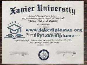 Buy Xavier University fake diploma, Fake Xavier University degree.